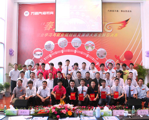 湖南萬通汽修學(xué)校演講比賽合影