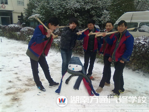 同學(xué)們堆的可愛(ài)雪人