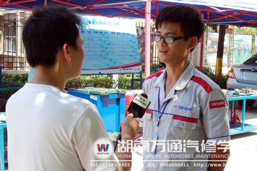 湖南萬通學(xué)子唐海文在接受湖南電視臺采訪時，道出了學(xué)技術(shù)的就業(yè)優(yōu)勢